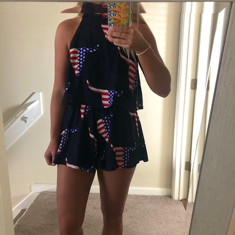 American Flag Romper